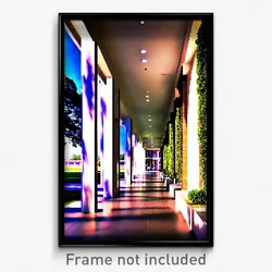 Pixel Art Poster - Elegant Campus (8 Bit Psychedelic Trippy Video Game Print)