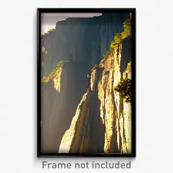 Pixel Art Poster - Unrealistic Cliff (8 Bit Psychedelic Trippy Video Game Print)