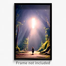 Pixel Art Poster - Frightening Glade (8 Bit Psychedelic Trippy Video Game Print)