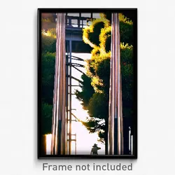 Pixel Art Poster - Evergreen San Francisco (8 Bit Psychedelic Video Game Print)