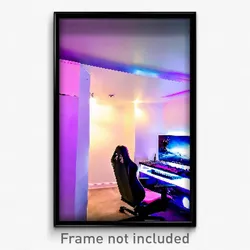 Pixel Art Poster - Clear Gaming Room (8 Bit Psychedelic Trippy Video Game Print)