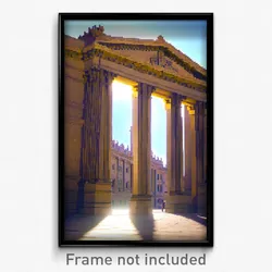 Pixel Art Poster - Famous Historical Architecture (8 Bit Video Game Print)