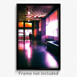 Pixel Art Poster - Outlandish Meeting Place (8 Bit Psychedelic Video Game Print)