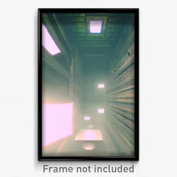 Pixel Art Poster - Virtual Sewer (8 Bit Psychedelic Trippy Video Game Print)
