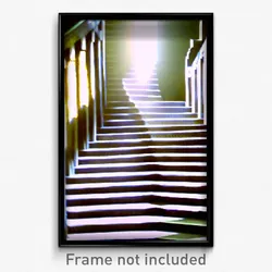 Pixel Art Poster - Creative Stair (8 Bit Psychedelic Trippy Video Game Print)