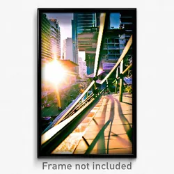 Pixel Art Poster - Sunny Thai City (8 Bit Psychedelic Trippy Video Game Print)