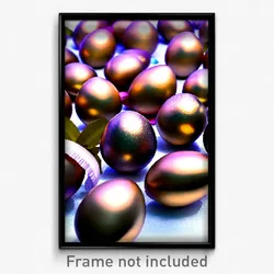 Pixel Art Poster - Bronze Easter Eggs (8 Bit Psychedelic Video Game Print)