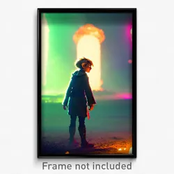 Pixel Art Poster - Animated Ego Exploration (8 Bit Psychedelic Video Game Print)