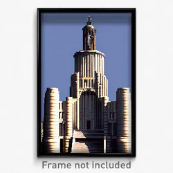 Pixel Art Poster - Monumental Pallisade (8 Bit Psychedelic Video Game Print)