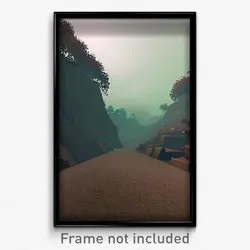 Pixel Art Poster - Murky Pass (8 Bit Psychedelic Trippy Weird Video Game Print)