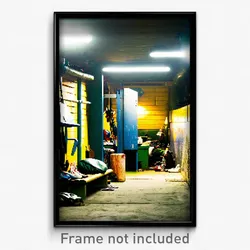 Pixel Art Poster - Cluttered Dugout (8 Bit Psychedelic Trippy Video Game Print)