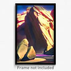 Pixel Art Poster - Famous Rock (8 Bit Psychedelic Trippy Weird Video Game Print)