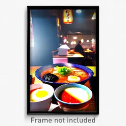 Pixel Art Poster - Basic Ramen (8 Bit Psychedelic Trippy Weird Video Game Print)