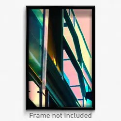 Pixel Art Poster - Glass Overhang (8 Bit Psychedelic Trippy Video Game Print)