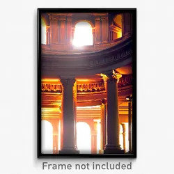 Pixel Art Poster - Warm Roman Architecture (8 Bit Psychedelic Video Game Print)