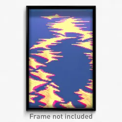 Pixel Art Poster - Distorted Atoll (8 Bit Psychedelic Trippy Video Game Print)