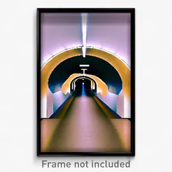Pixel Art Poster - Tan Tunnel (8 Bit Psychedelic Trippy Weird Video Game Print)