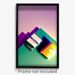 Pixel Art Poster - Square Book (8 Bit Psychedelic Trippy Weird Video Game Print)