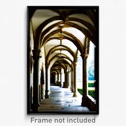 Pixel Art Poster - Natural Cloister (8 Bit Psychedelic Trippy Video Game Print)