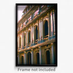 Pixel Art Poster - Old Architecture (8 Bit Psychedelic Trippy Video Game Print)