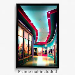 Pixel Art Poster - Lovely Gallery (8 Bit Psychedelic Trippy Video Game Print)