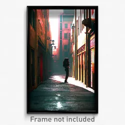 Pixel Art Poster - Complex Alley (8 Bit Psychedelic Trippy Video Game Print)
