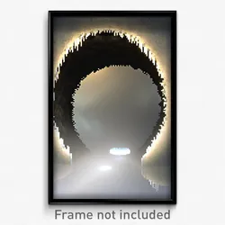 Pixel Art Poster - Squiggly Hole (8 Bit Psychedelic Trippy Video Game Print)