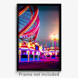 Pixel Art Poster - Esteemed Fairground (8 Bit Psychedelic Video Game Print)