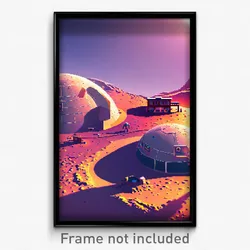 Pixel Art Poster - Cold Mars (8 Bit Psychedelic Trippy Weird Video Game Print)