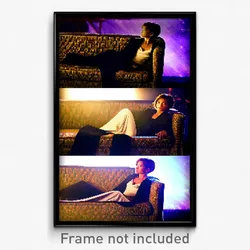 Pixel Art Poster - Complicated Couch (8 Bit Psychedelic Trippy Video Game Print)