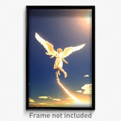 Pixel Art Poster - Angelic Flood Plain (8 Bit Psychedelic Video Game Print)
