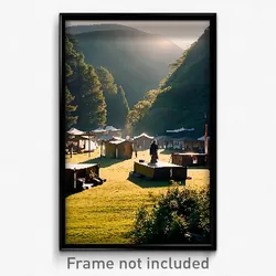 Pixel Art Poster - Immaculate Encampment (8 Bit Psychedelic Video Game Print)