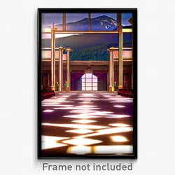 Pixel Art Poster - Mountainous Ballroom (8 Bit Psychedelic Video Game Print)