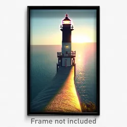 Pixel Art Poster - Sweet Lighthouse (8 Bit Psychedelic Trippy Video Game Print)