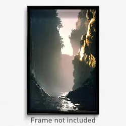 Pixel Art Poster - Damp Gorge (8 Bit Psychedelic Trippy Weird Video Game Print)