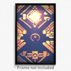 Pixel Art Poster - Puzzling Baronetcy (8 Bit Psychedelic Video Game Print)
