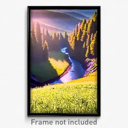 Pixel Art Poster - Neglected Valley (8 Bit Psychedelic Trippy Video Game Print)