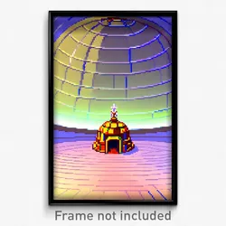 Pixel Art Poster - Wiggly Dome (8 Bit Psychedelic Trippy Weird Video Game Print)