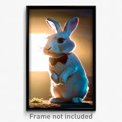 Pixel Art Poster - Well Made Rabbit (8 Bit Psychedelic Trippy Video Game Print)