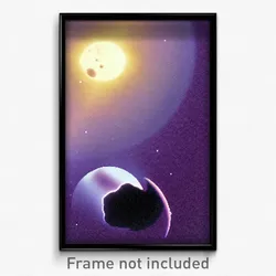 Pixel Art Poster - Mysterious Pluto (8 Bit Psychedelic Trippy Video Game Print)