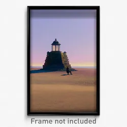 Pixel Art Poster - Calm Redoubt (8 Bit Psychedelic Trippy Video Game Print)
