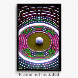 Pixel Art Poster - Spherical Stock Trading Floor (8 Bit Video Game Print)