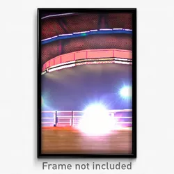 Pixel Art Poster - Realistic Arena (8 Bit Psychedelic Trippy Video Game Print)