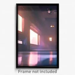 Pixel Art Poster - Neat Hideaway (8 Bit Psychedelic Trippy Video Game Print)