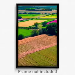 Pixel Art Poster - Stylish Fields (8 Bit Psychedelic Trippy Video Game Print)