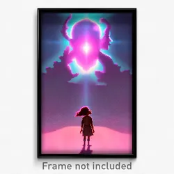 Pixel Art Poster - Gigantic Mind Journey (8 Bit Psychedelic Video Game Print)