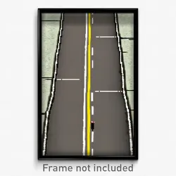 Pixel Art Poster - Deadly Lane (8 Bit Psychedelic Trippy Weird Video Game Print)