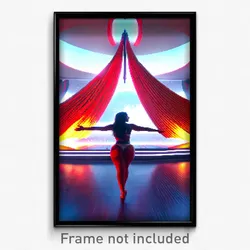 Pixel Art Poster - Curvy Retreat (8 Bit Psychedelic Trippy Video Game Print)