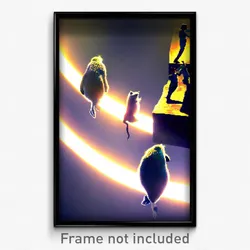 Pixel Art Poster - Harmonious Menagerie (8 Bit Psychedelic Video Game Print)
