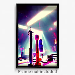 Pixel Art Poster - Vibrating Bay (8 Bit Psychedelic Trippy Video Game Print)